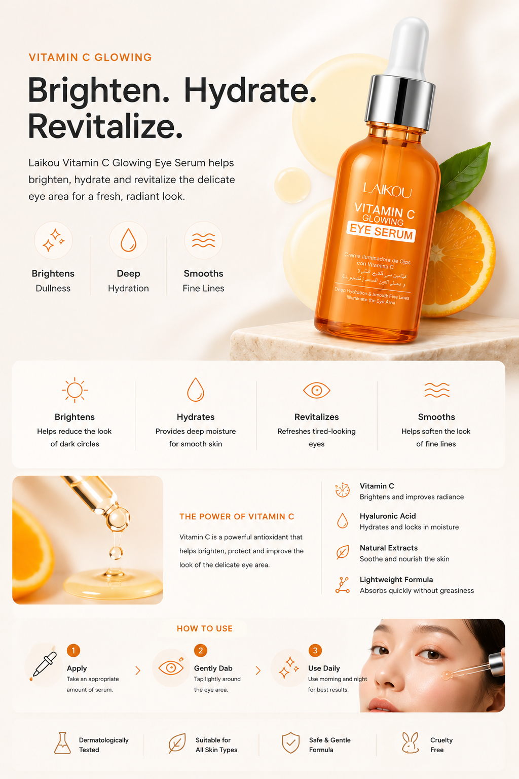 Preplexo Laikou Vitamin C Brightening Eye Essence 30ml - Landing Image 1