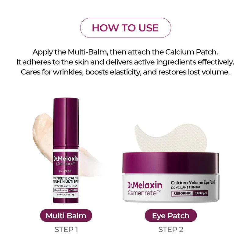 Dr. Melaxin skincare products with text on how to use them