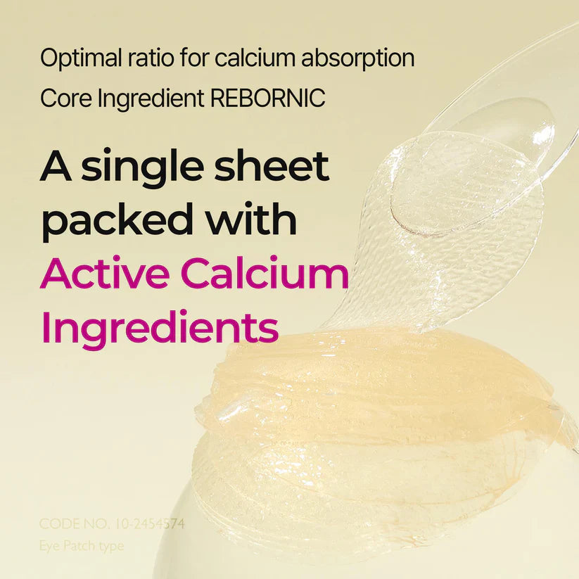 Product packaging with text about calcium absorption and active calcium ingredients.