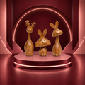 Preplexo Medieval Style Rabbit Family Figurine