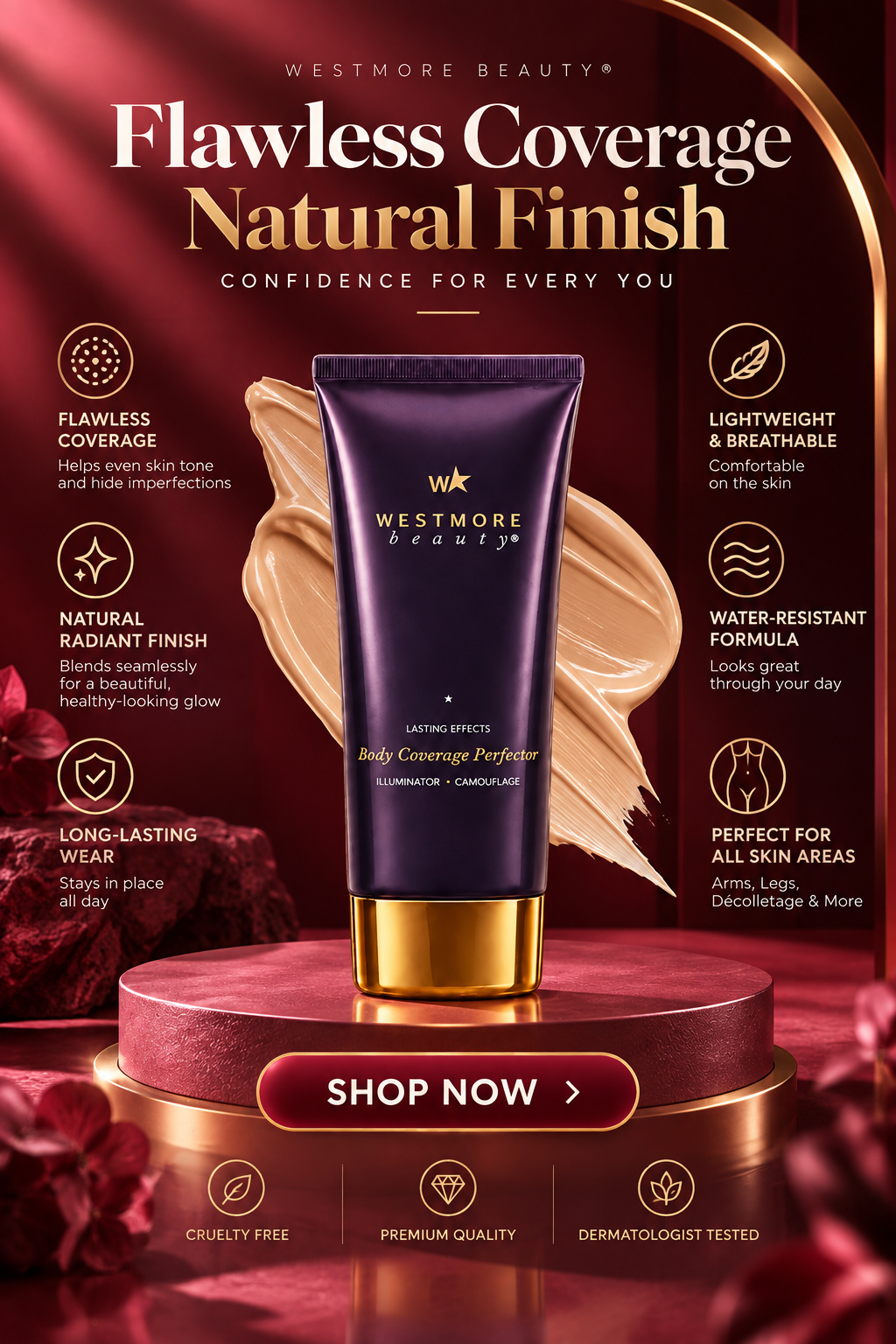 Preplexo Westmore Beauty Body Coverage - Landing Image 1