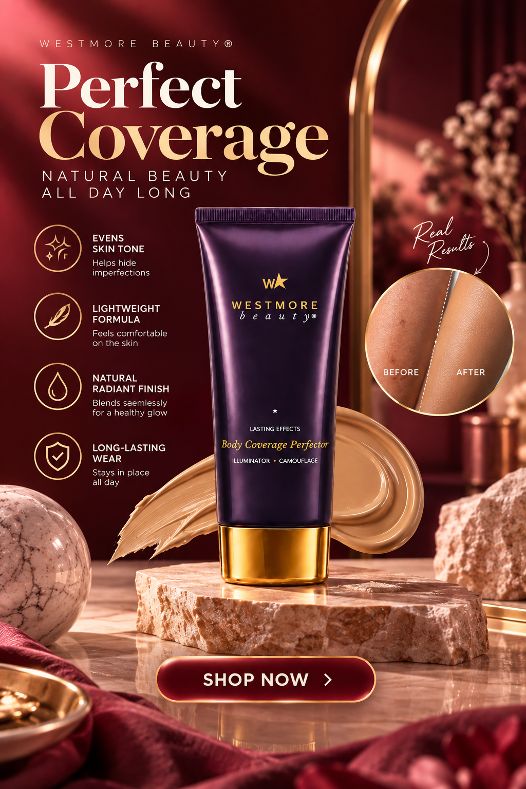 Preplexo Westmore Beauty Body Coverage - Landing Image 2