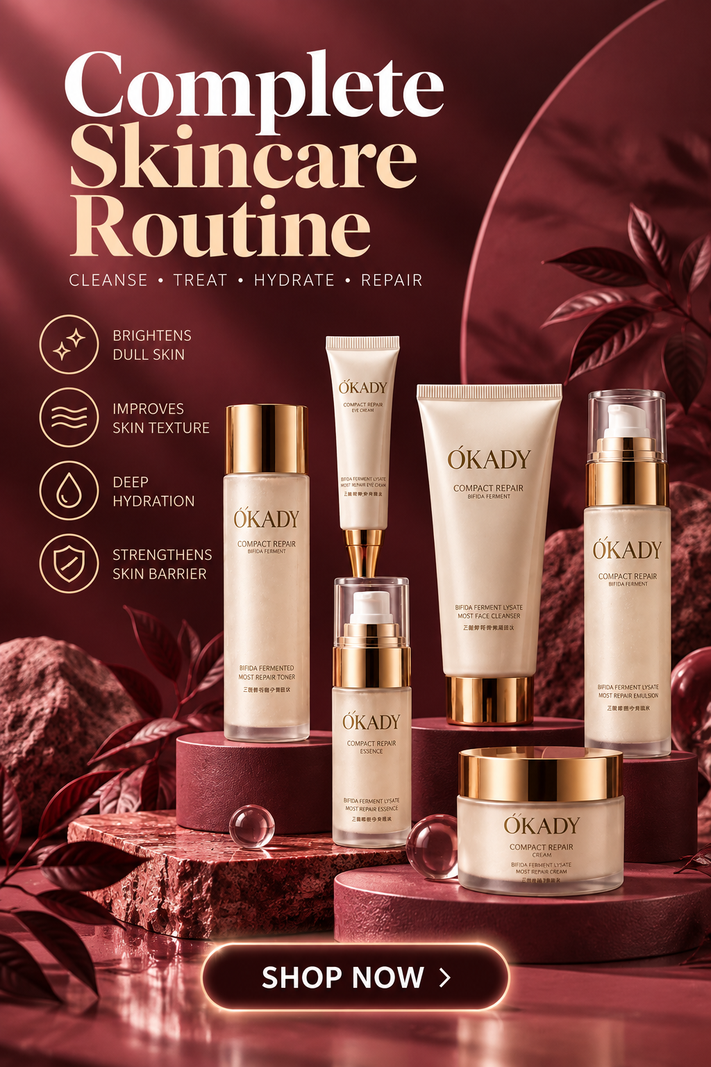 Preplexo ÓKADY Compact Repair Bio-Ferment Skincare Set - Landing Image 1
